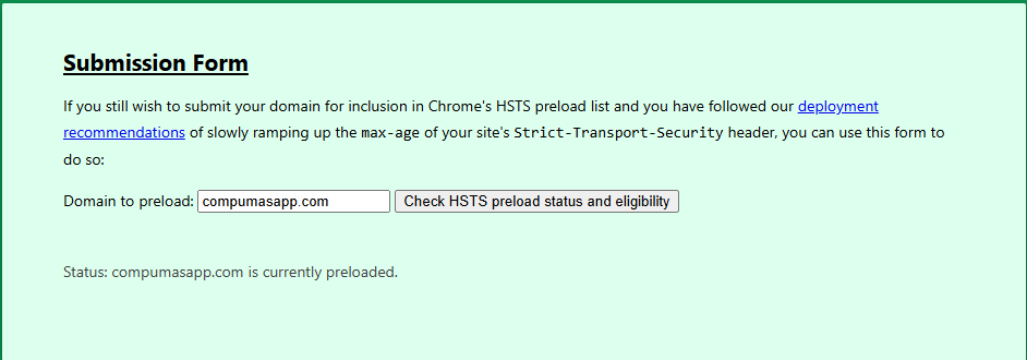 HSTS Preload