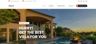 Plantilla Villa Agency para inmobiliarias